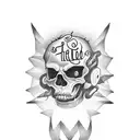 HELLo but "HELL" is written in bold and "o" is calligraphic  tattoo design idea