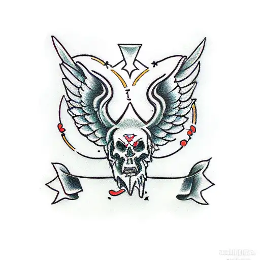 eternal life in tarot style tattoo design idea