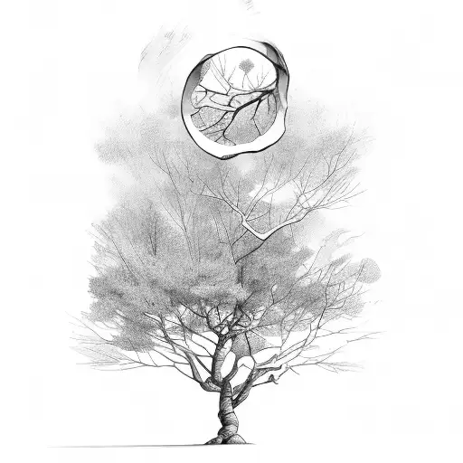 tree branches spinning on collarbone tattoo design idea