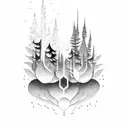 Forest Fire tattoo design idea
