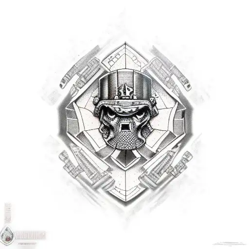 shattered glass soldier  tattoo design idea