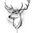 deer jumping creek tattoo design idea
