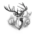 deer jumping creek tattoo design idea