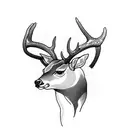 deer jumping creek tattoo design idea