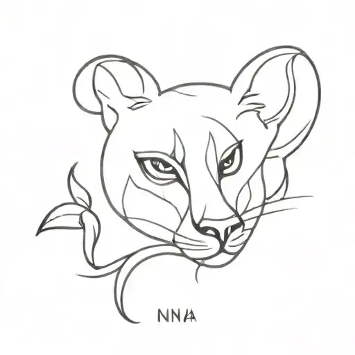 "nina" tattoo design idea
