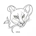 "nina" tattoo design idea