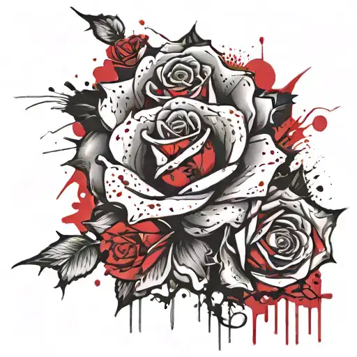 Rose tattoo design idea