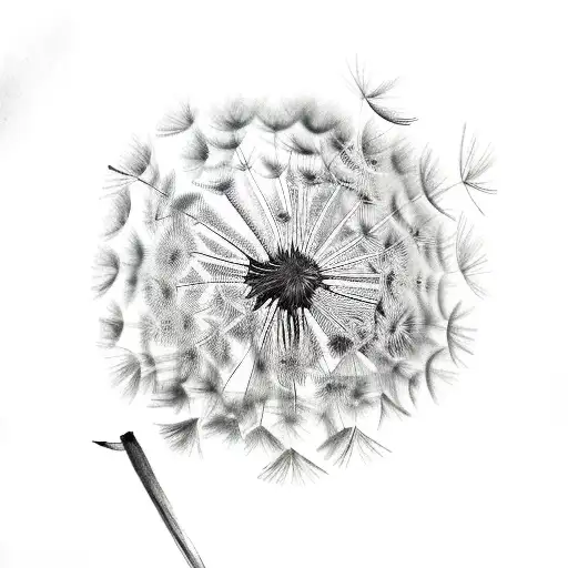 dandelion and jasmine vine tattoo design idea