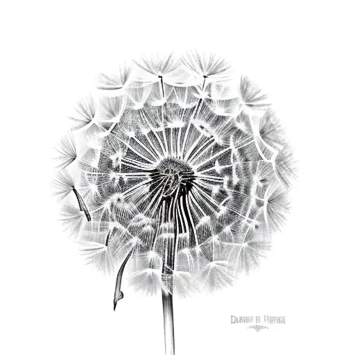 dandelion vine tattoo design idea