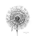 dandelion vine tattoo design idea