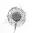 dandelion vine tattoo design idea
