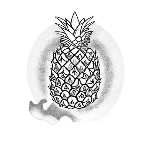 Pineapple tattoo design idea