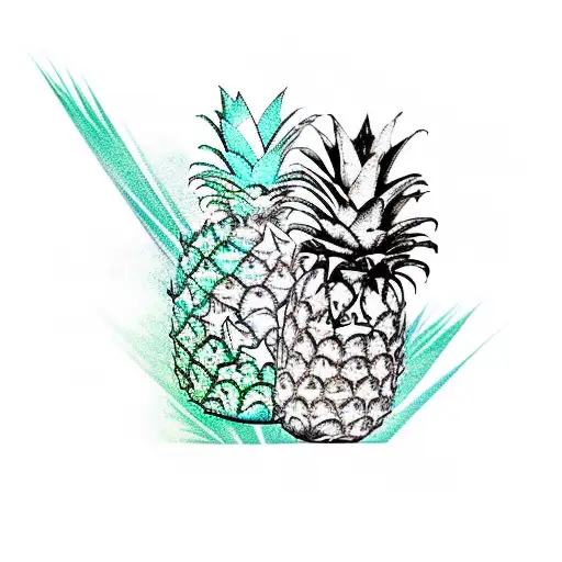 Pineapple tattoo design idea