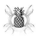Pineapple tattoo design idea