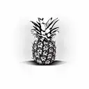 Pineapple tattoo design idea