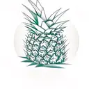 Pineapple tattoo design idea