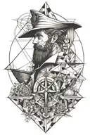 sailor navigating tattoo design idea
