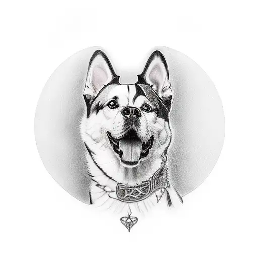 healing woman dog lover  tattoo design idea