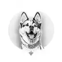 healing woman dog lover  tattoo design idea