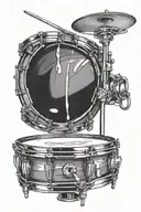snare drum tattoo design idea