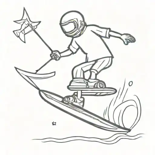 wakeboard, cosmos, infinity, sots tattoo design idea