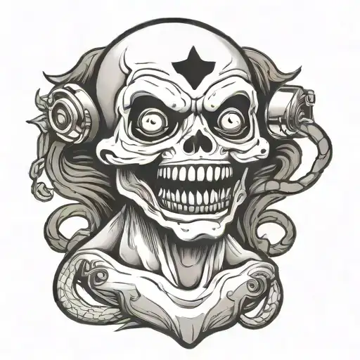 ghost face in jockstrap tattoo design tattoo design idea