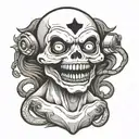 ghost face in jockstrap tattoo design tattoo design idea