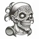 ghost face in jockstrap tattoo design tattoo design idea