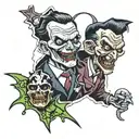 graffiti classic horror movie characters tattoo design idea