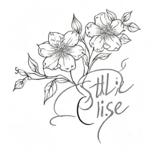 "Still I Rise" with bouquet of June August and January birth floers tattoo design idea