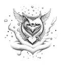 love heals all wounds with time tattoo design idea