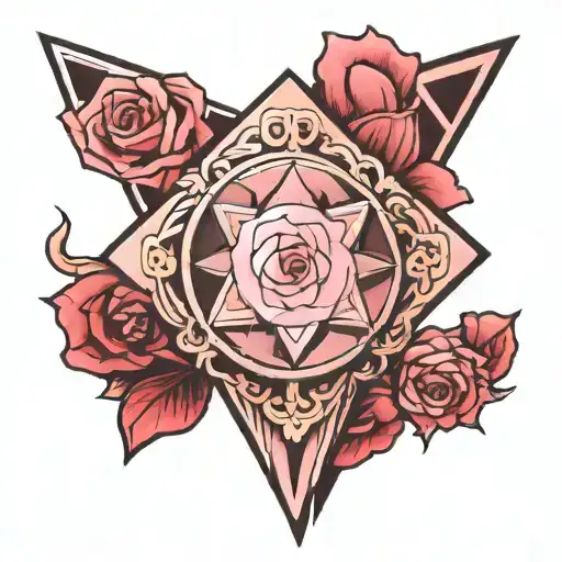 rose quartz steven universe symbol tattoo design idea