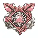 rose quartz steven universe symbol tattoo design idea