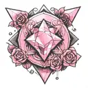 rose quartz steven universe symbol tattoo design idea