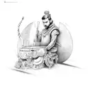 scroll with scripture  tattoo design idea