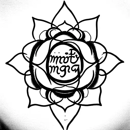maha mritynjaya mantra tattoo design idea