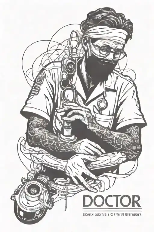 doctor, surgeon, respect tattoo design idea