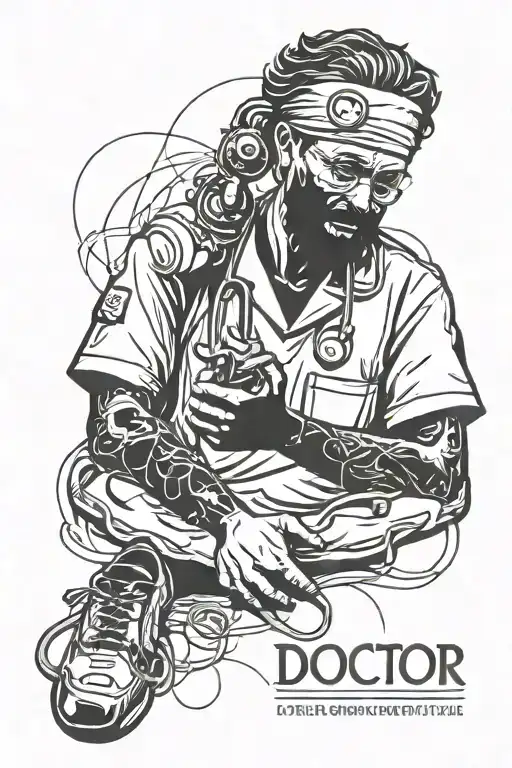 doctor, surgeon, respect tattoo design idea