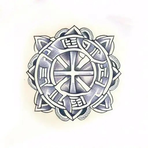 Celtic cross tattoo design idea