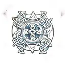 Celtic cross tattoo design idea