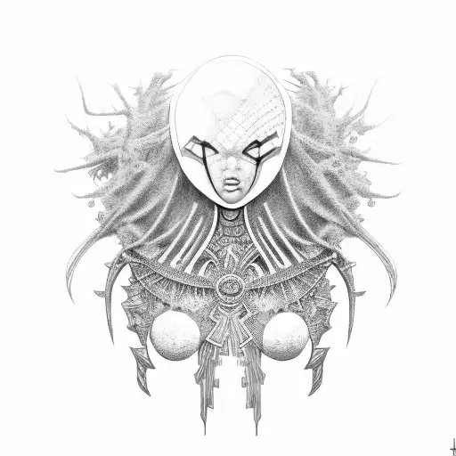 ankh with rotting wigs tattoo design idea