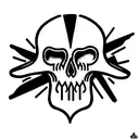 Skull with ankh tattoo design idea