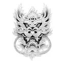Foo Dog tattoo design idea