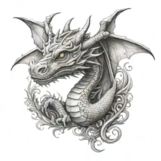 dragon tattoo cute tattoo design idea