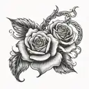 VI-XXIV-MCMLXXIV with rose intertwined tattoo design idea