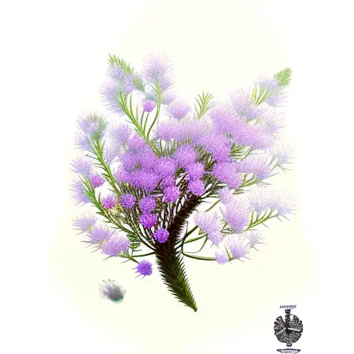 Springs of heather and a scottish flag tattoo design idea