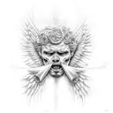 mad archangel  tattoo design idea