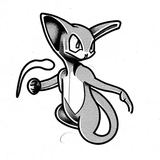 mewtwo tattoo design idea