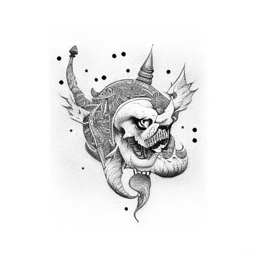 thug life tattoo design idea