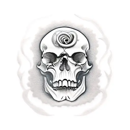 king, skull, reaper, fire tattoo design idea